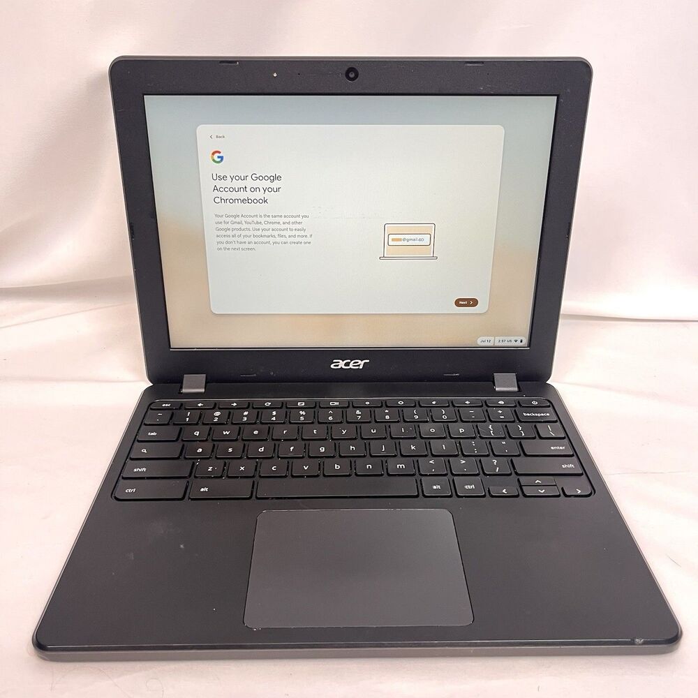 Acer C871-C85K 12" Intel 5205U 4GB DDR4 32GB eMMC Chrome OS Chromebook &Charger